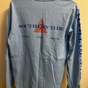 Southern Tide Light Blue Graphic Long Sleeve Tee